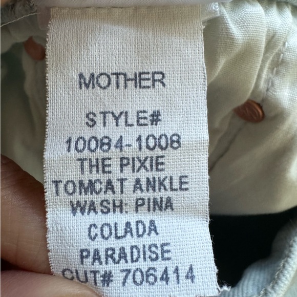 Mother Womens  The Pixie Tomcat Pina Colada Paradise Ankle Jeans 25 - Picture 10 of 11